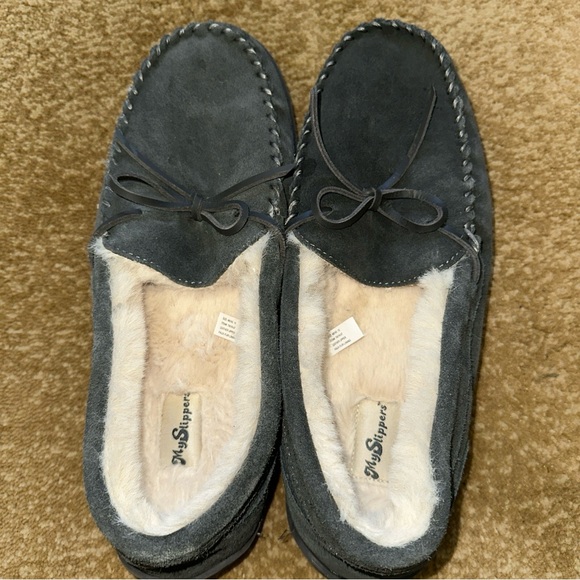 My Slippers My Pillow Mens Moccasin 13 Shoes Gray - Picture 8 of 9